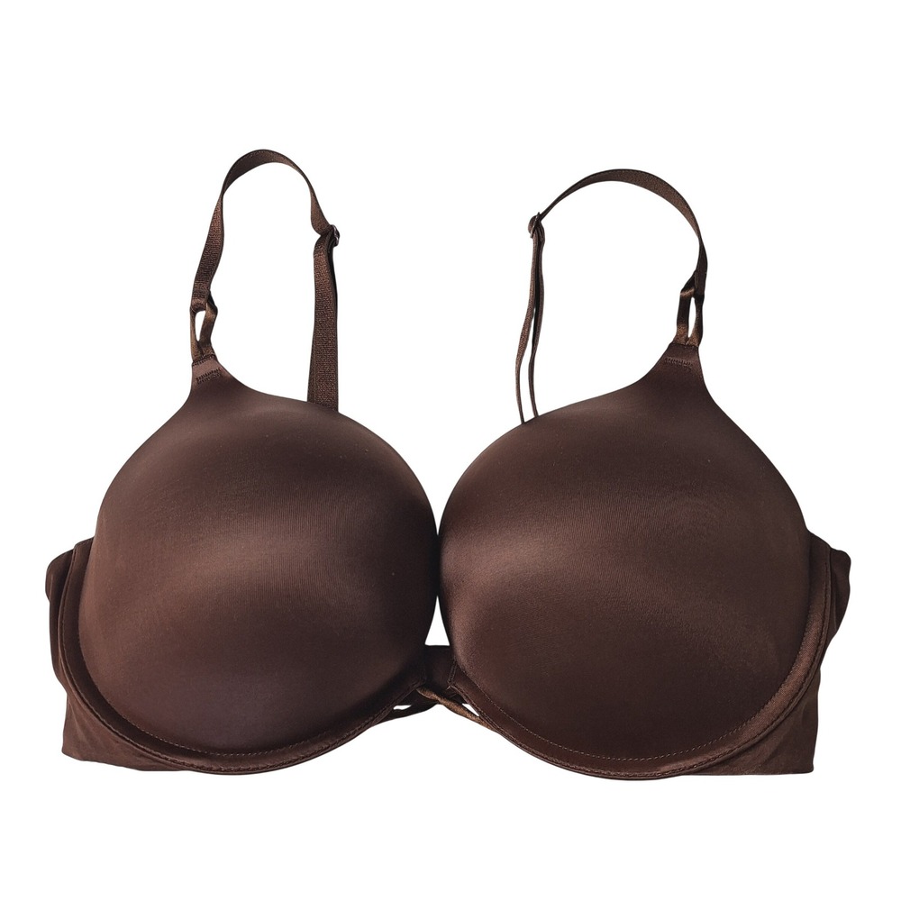 Victorias Secret Bra Womens 38C Brown Bombshell Plunge Push Up Padded Underwire